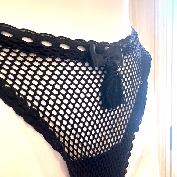 Dreamgirl Other - NWT vintage black with lace in French fishnet panties